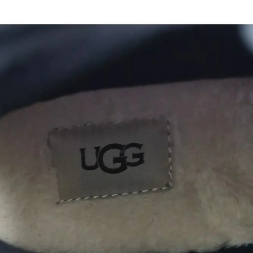 UGG Gatson Mid Shoes Mens Size 10 Black Leather Rubber Lace Up Mid‎ Rain Boots